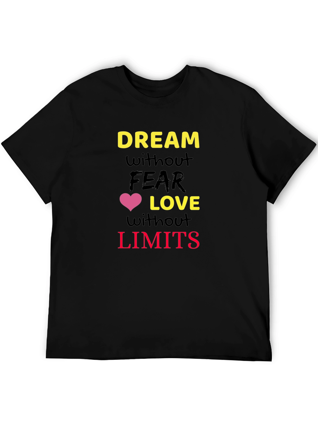 Camiseta Negra con Diseño Motivacional