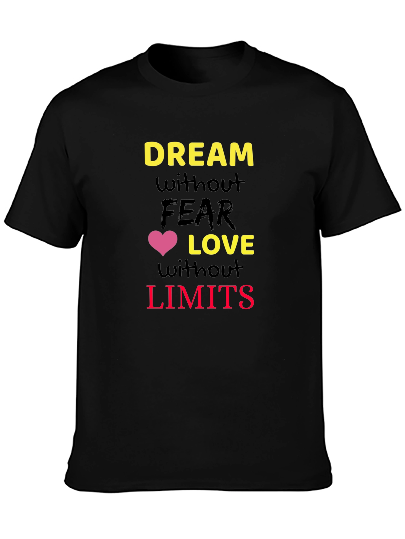 Camiseta Negra con Diseño Motivacional