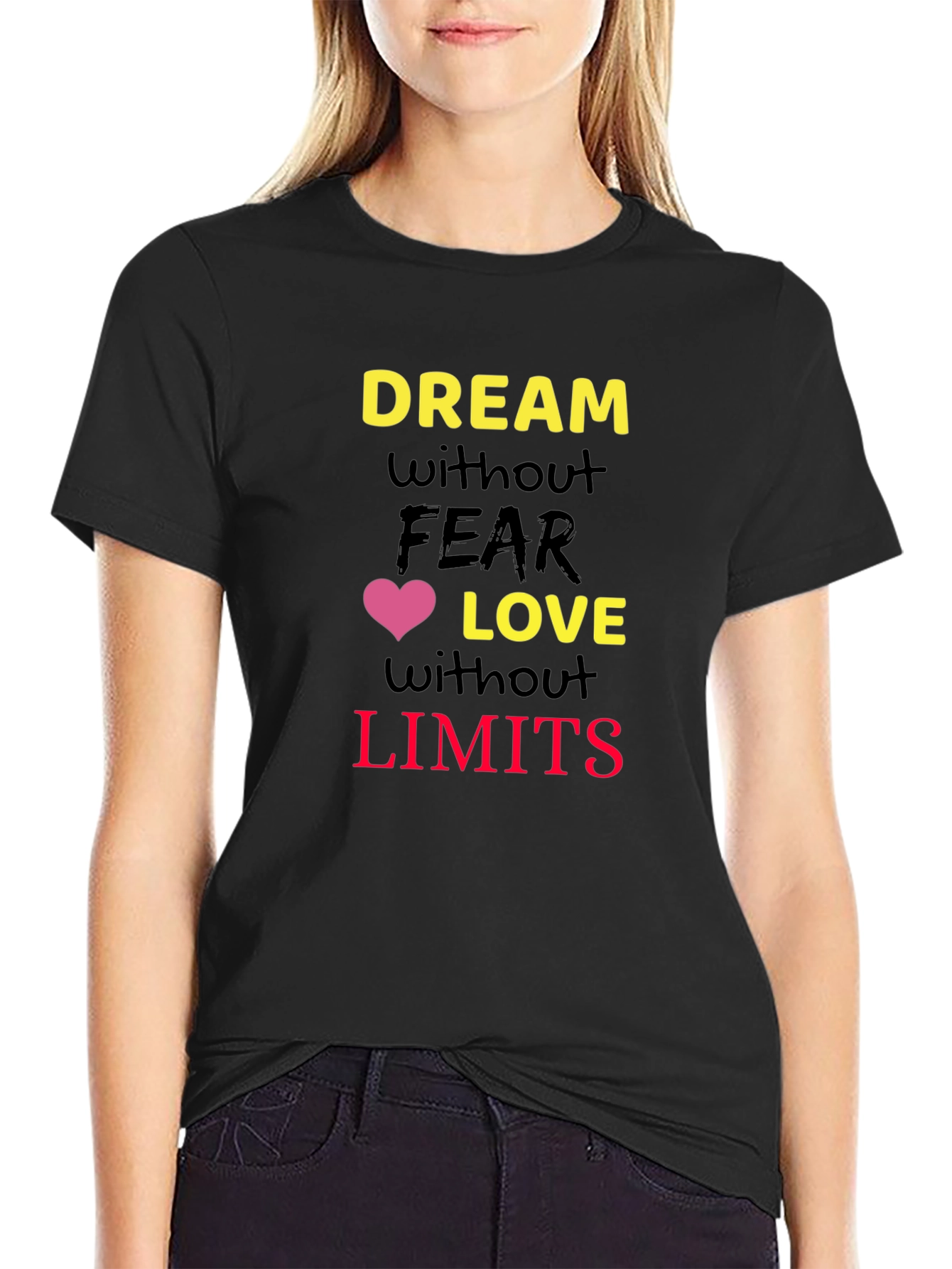 Camiseta Negra con Diseño Motivacional