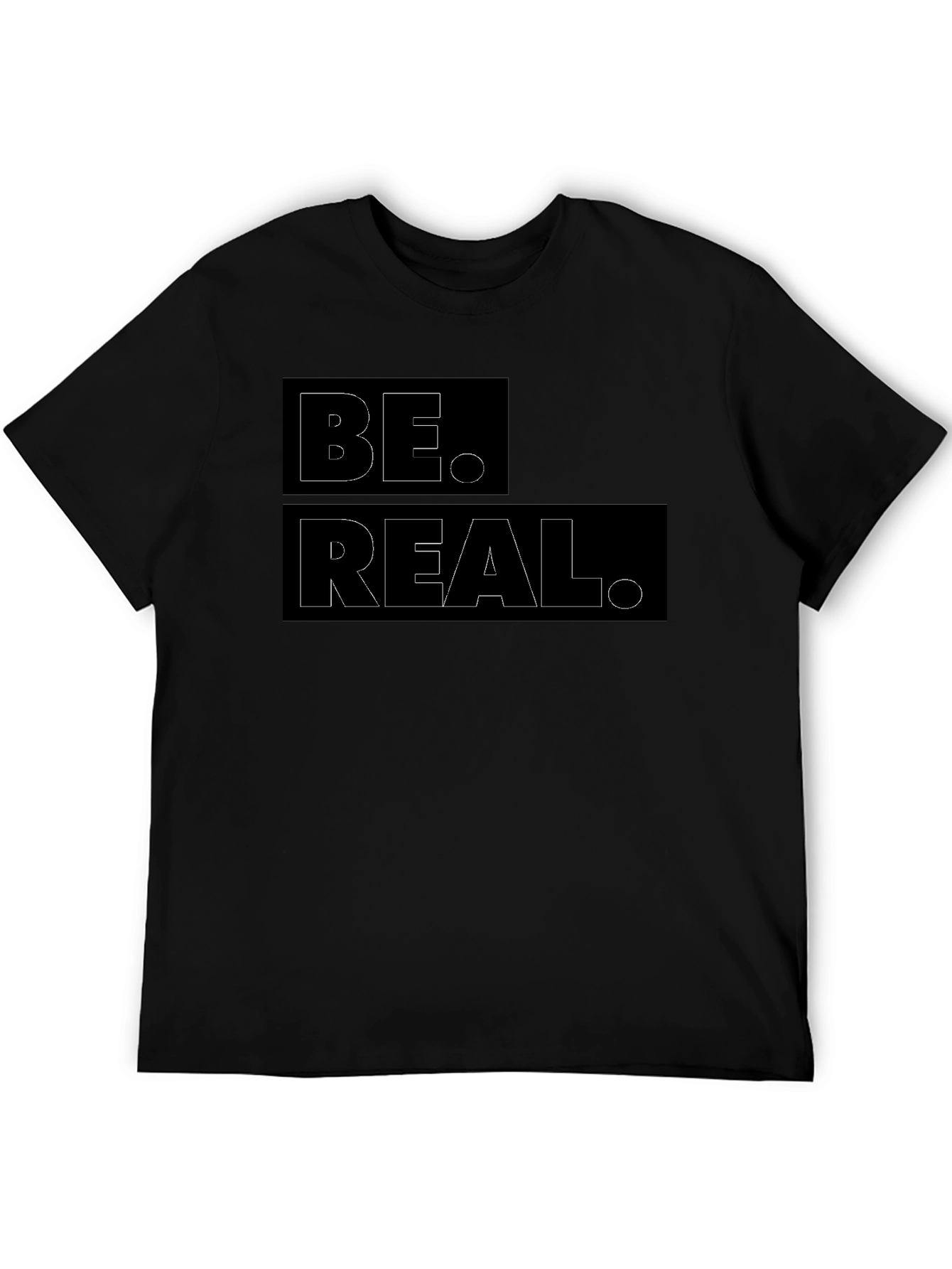 Camiseta Negra con Diseño Be Real