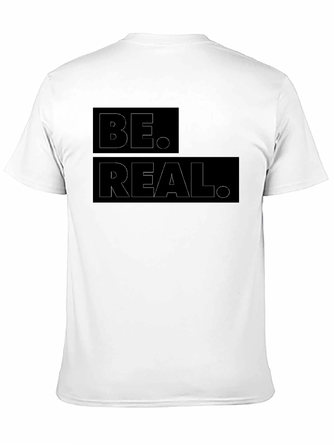 Camiseta Negra con Diseño Be Real