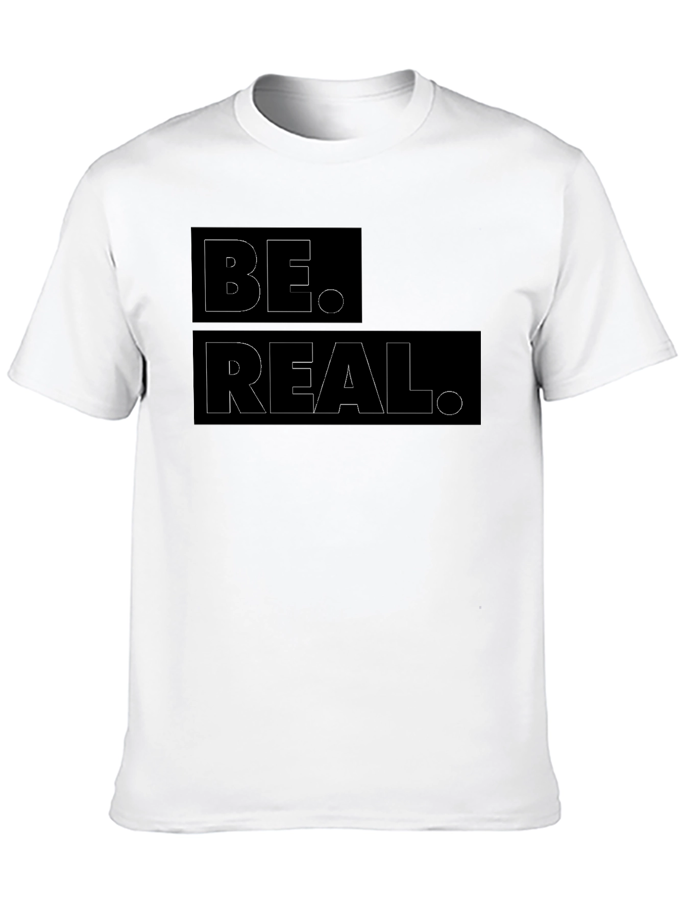 Camiseta Negra con Diseño Be Real