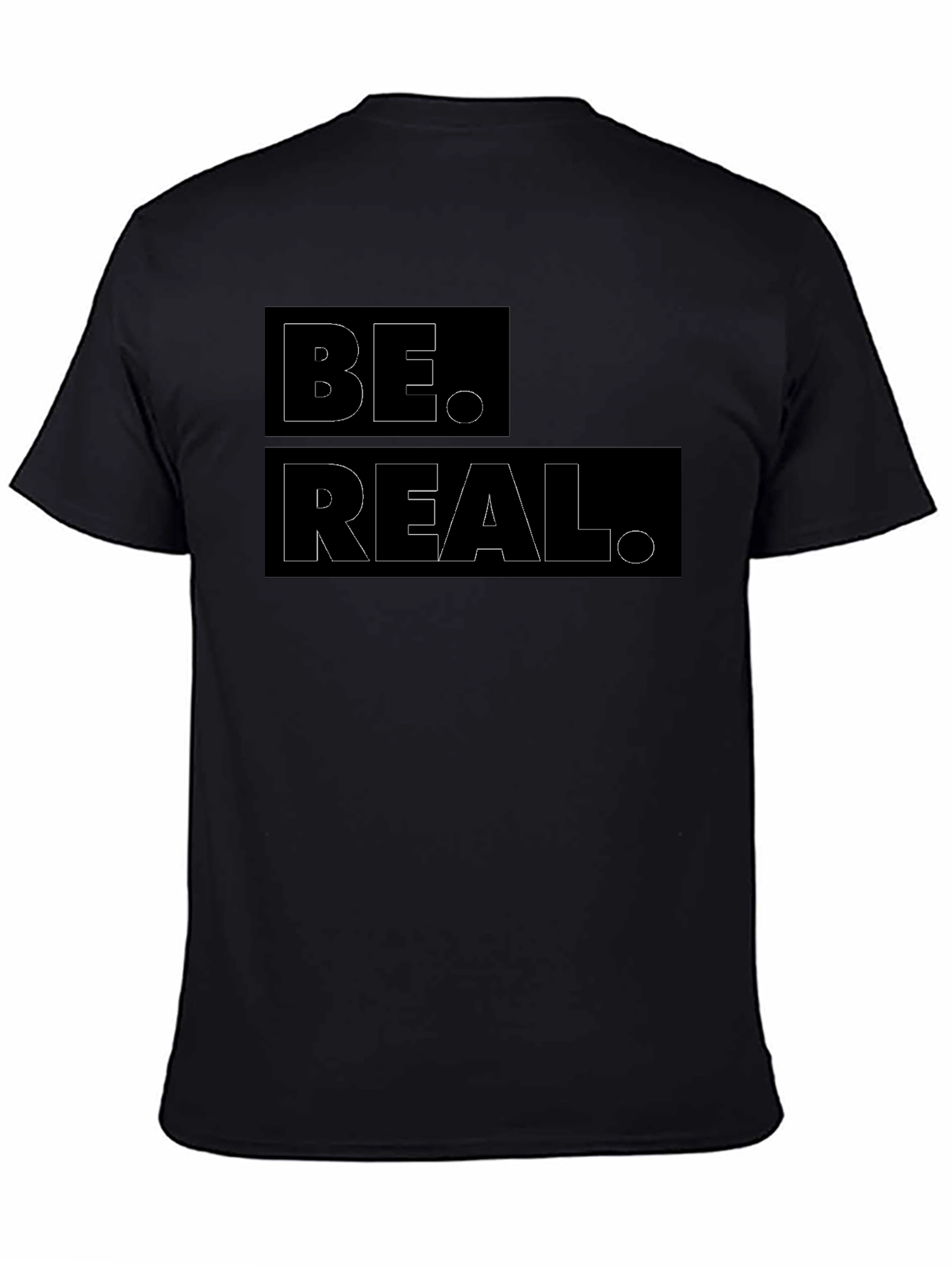 Camiseta Negra con Diseño Be Real