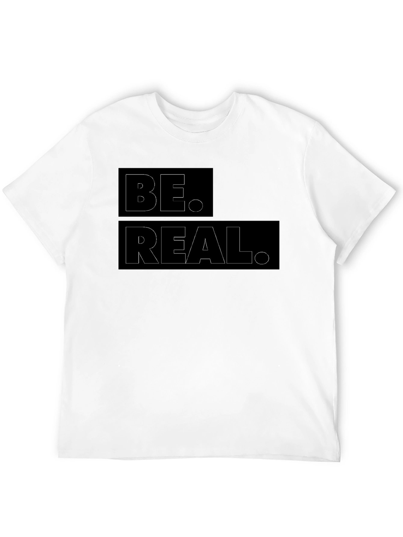 Camiseta Negra con Diseño Be Real