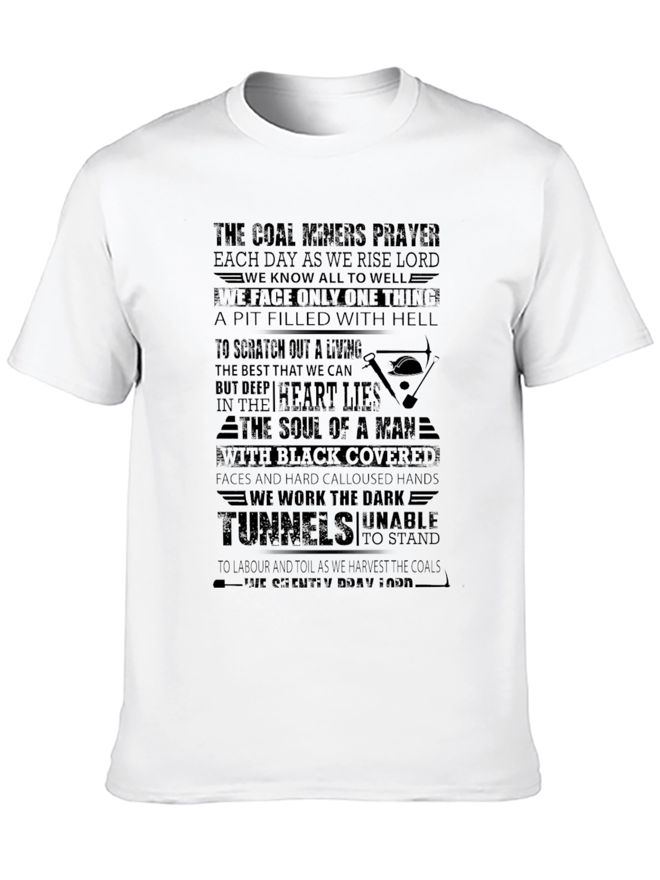 Camiseta Negra Oración del Minero