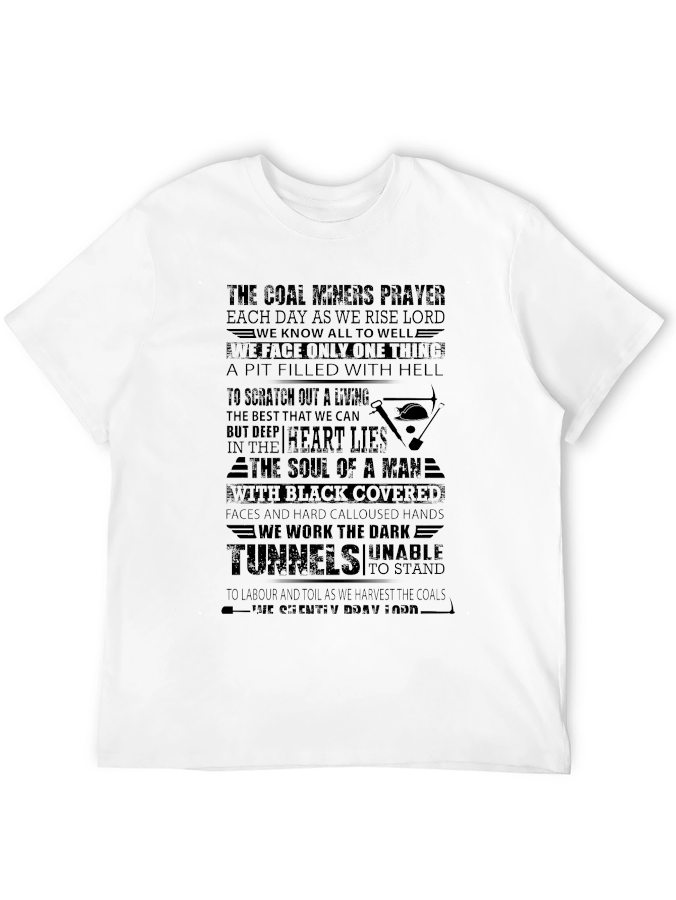 Camiseta Negra Oración del Minero