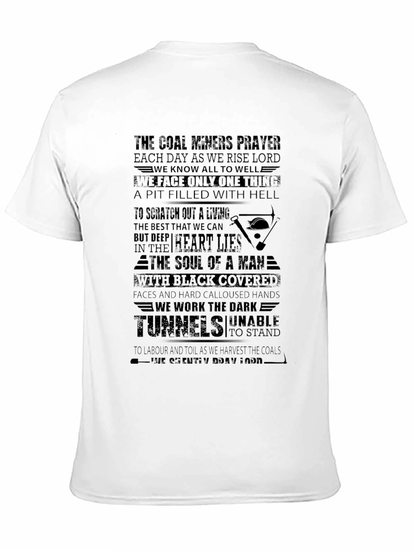 Camiseta Negra Oración del Minero