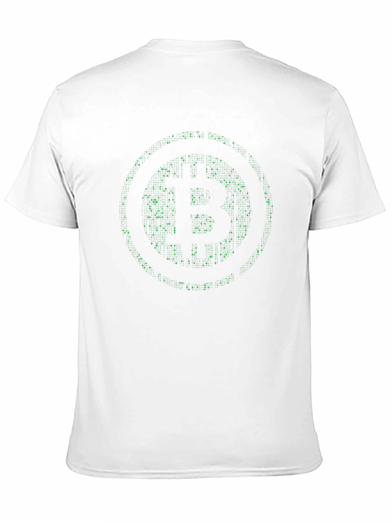 Camiseta Hombre Bitcoin Matrix Verde