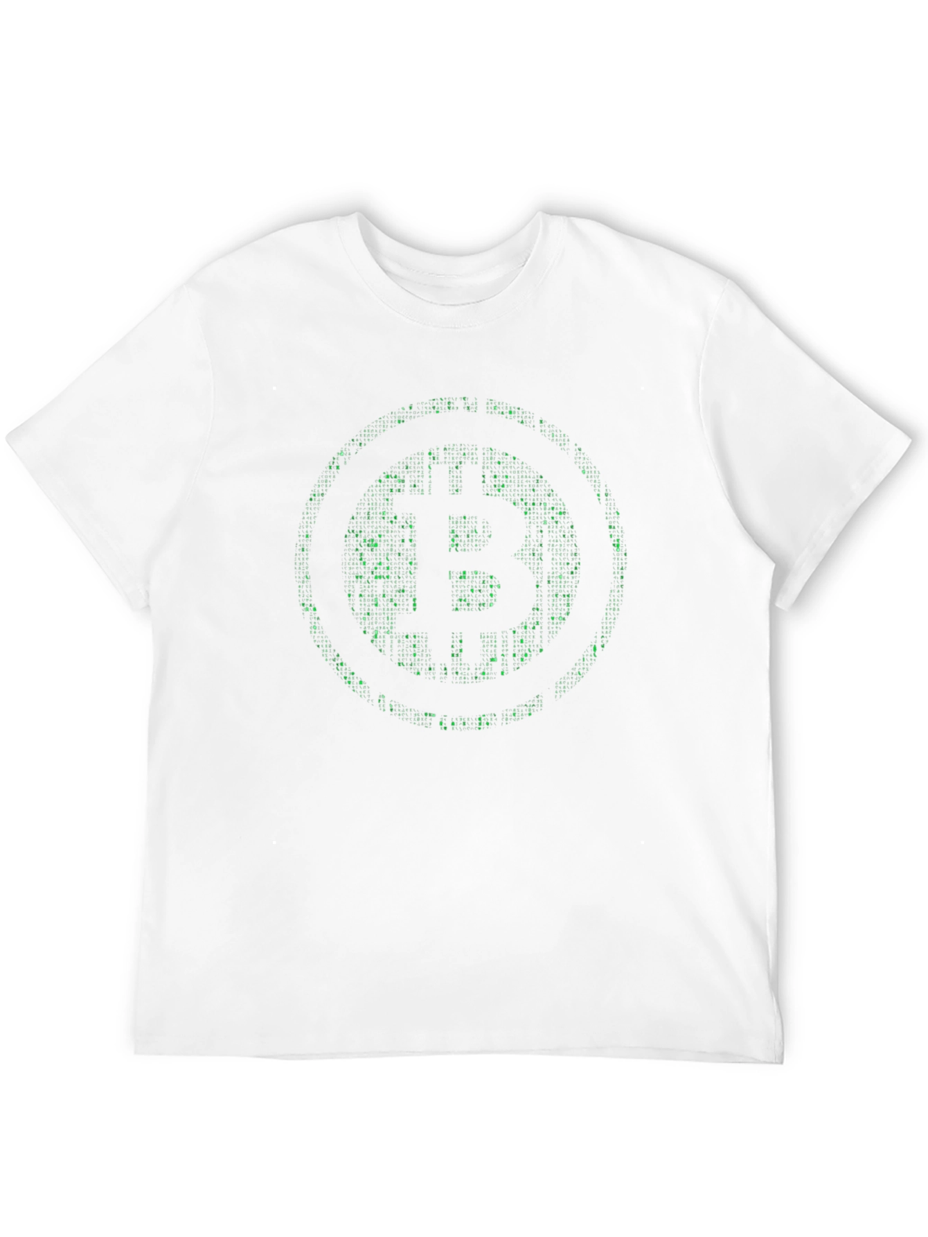 Camiseta Hombre Bitcoin Matrix Verde