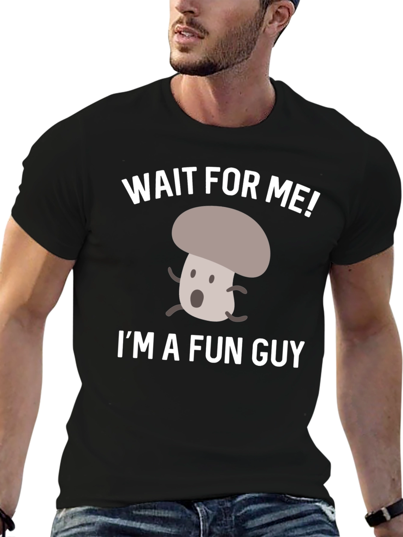 Camiseta Negra Divertida: ¡Soy un Hongo Genial!