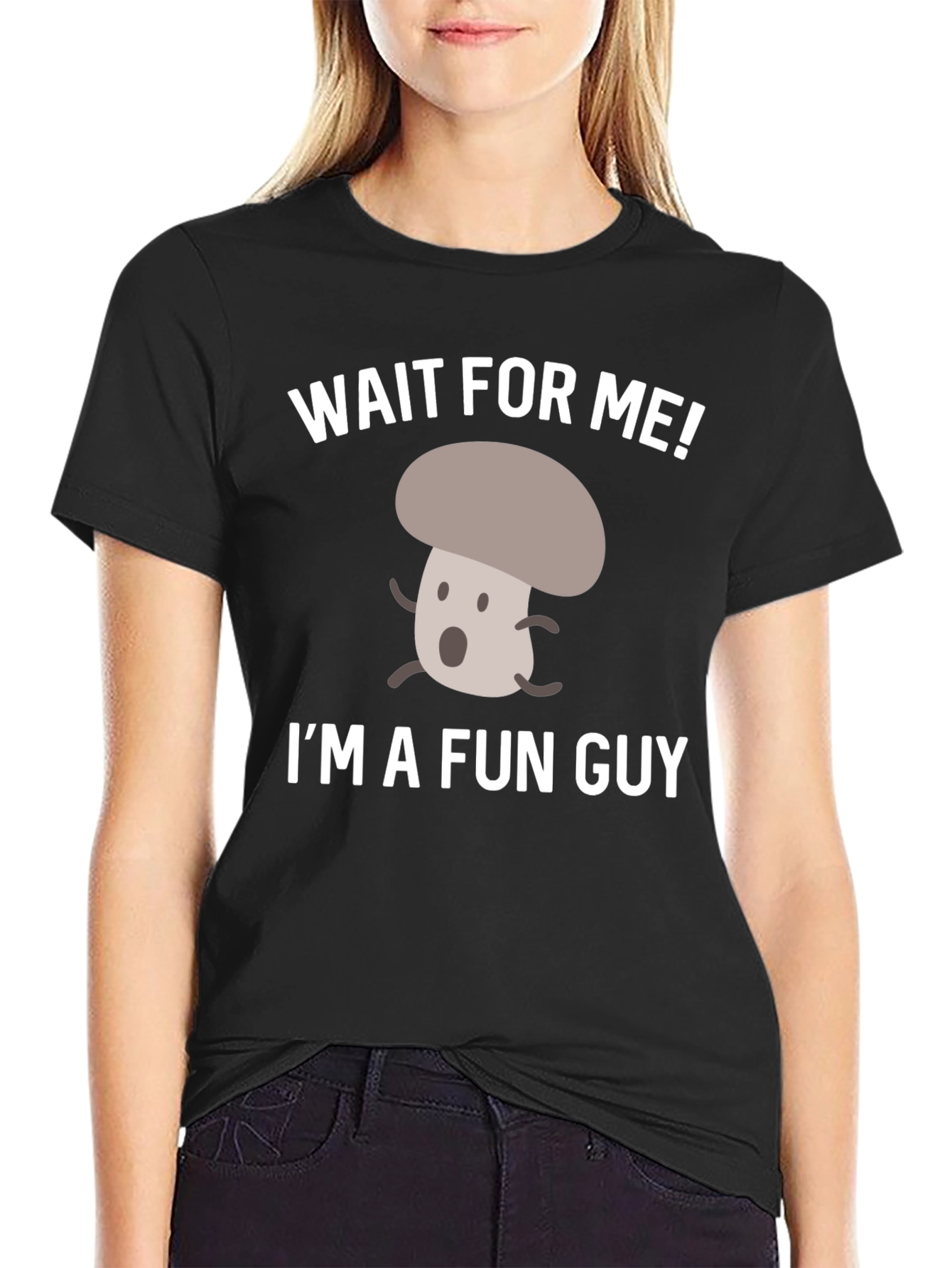 Camiseta Negra Divertida: ¡Soy un Hongo Genial!