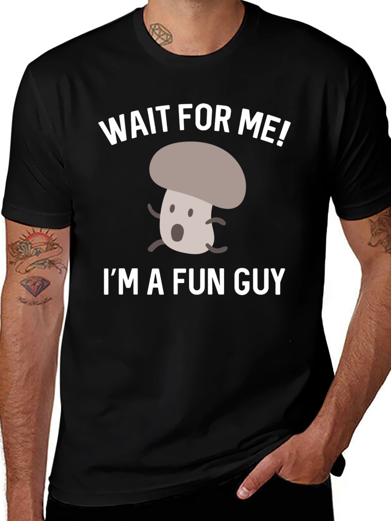 Camiseta Negra Divertida: ¡Soy un Hongo Genial!