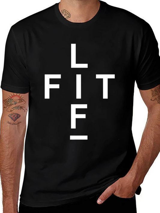 Camiseta Negra con Diseño de Cruz LIFT