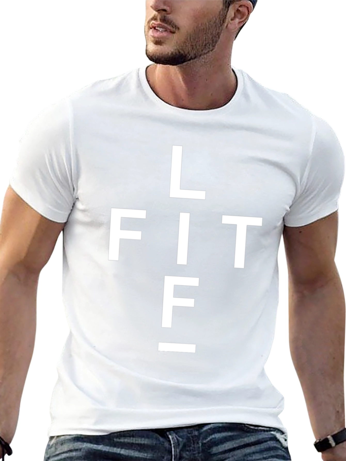 Camiseta Negra con Diseño de Cruz LIFT