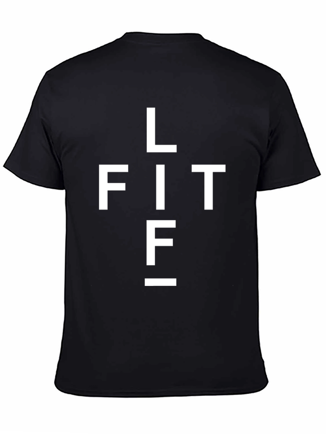 Camiseta Negra con Diseño de Cruz LIFT