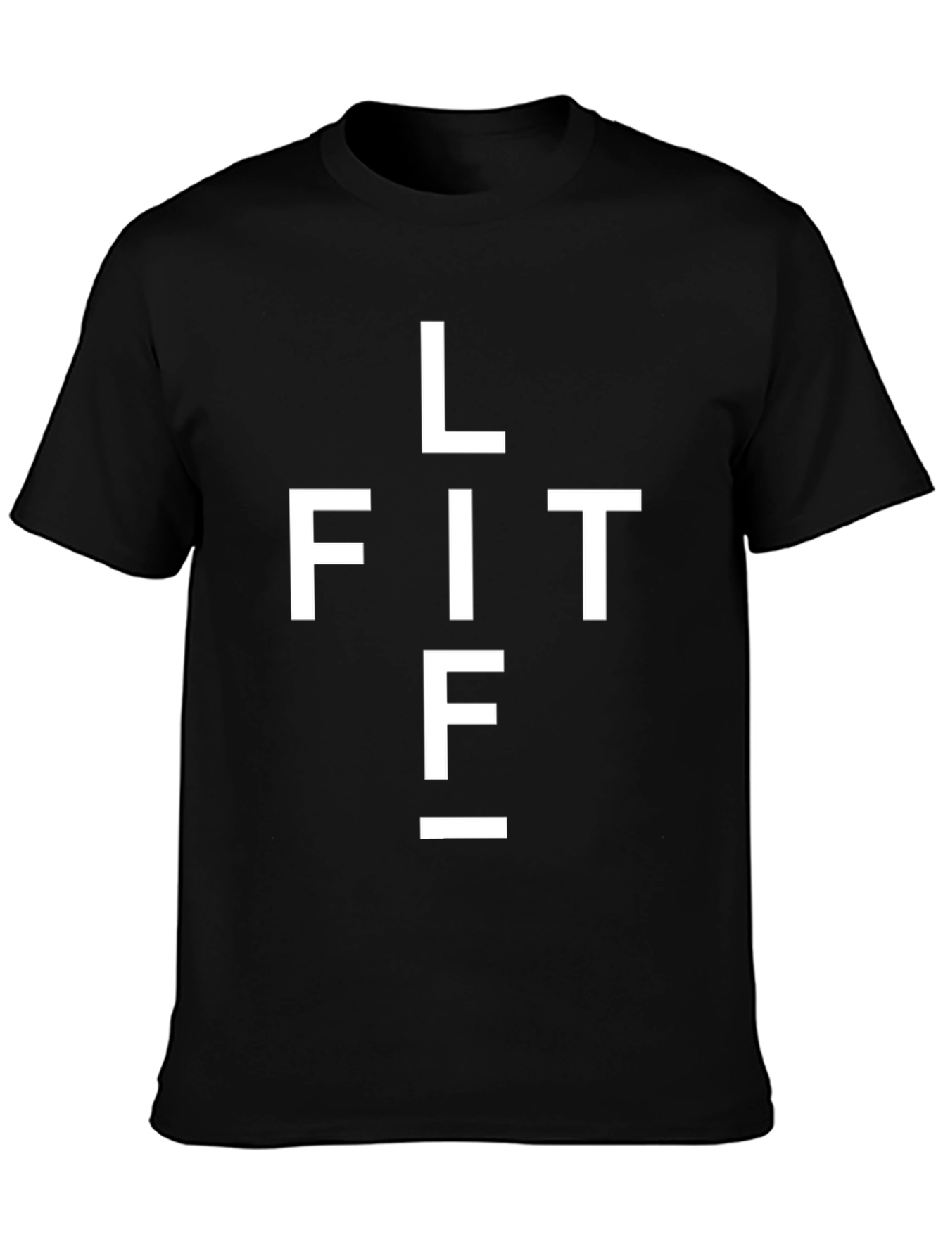 Camiseta Negra con Diseño de Cruz LIFT