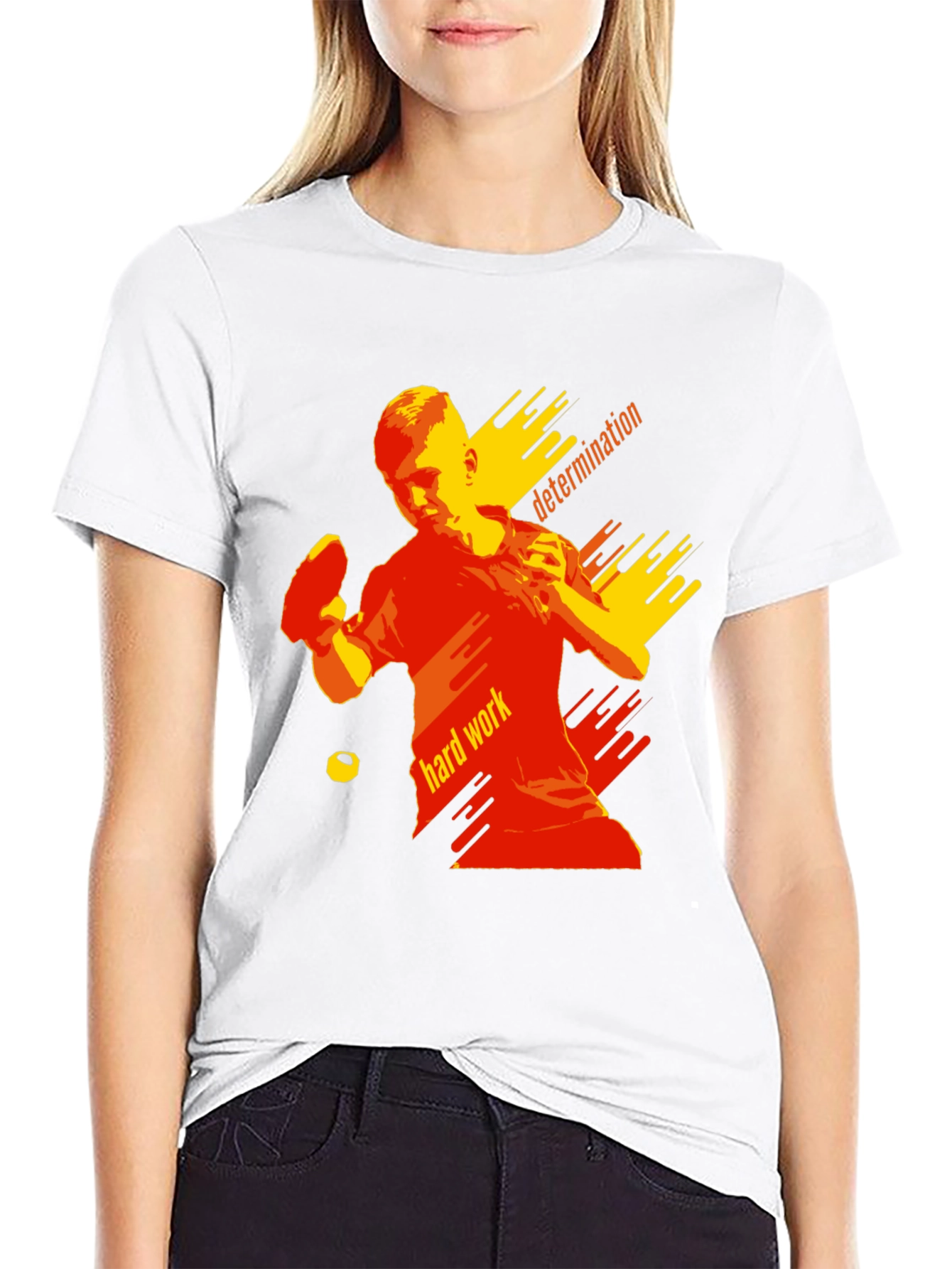 Camiseta Negra Hombre - Tenis de Mesa