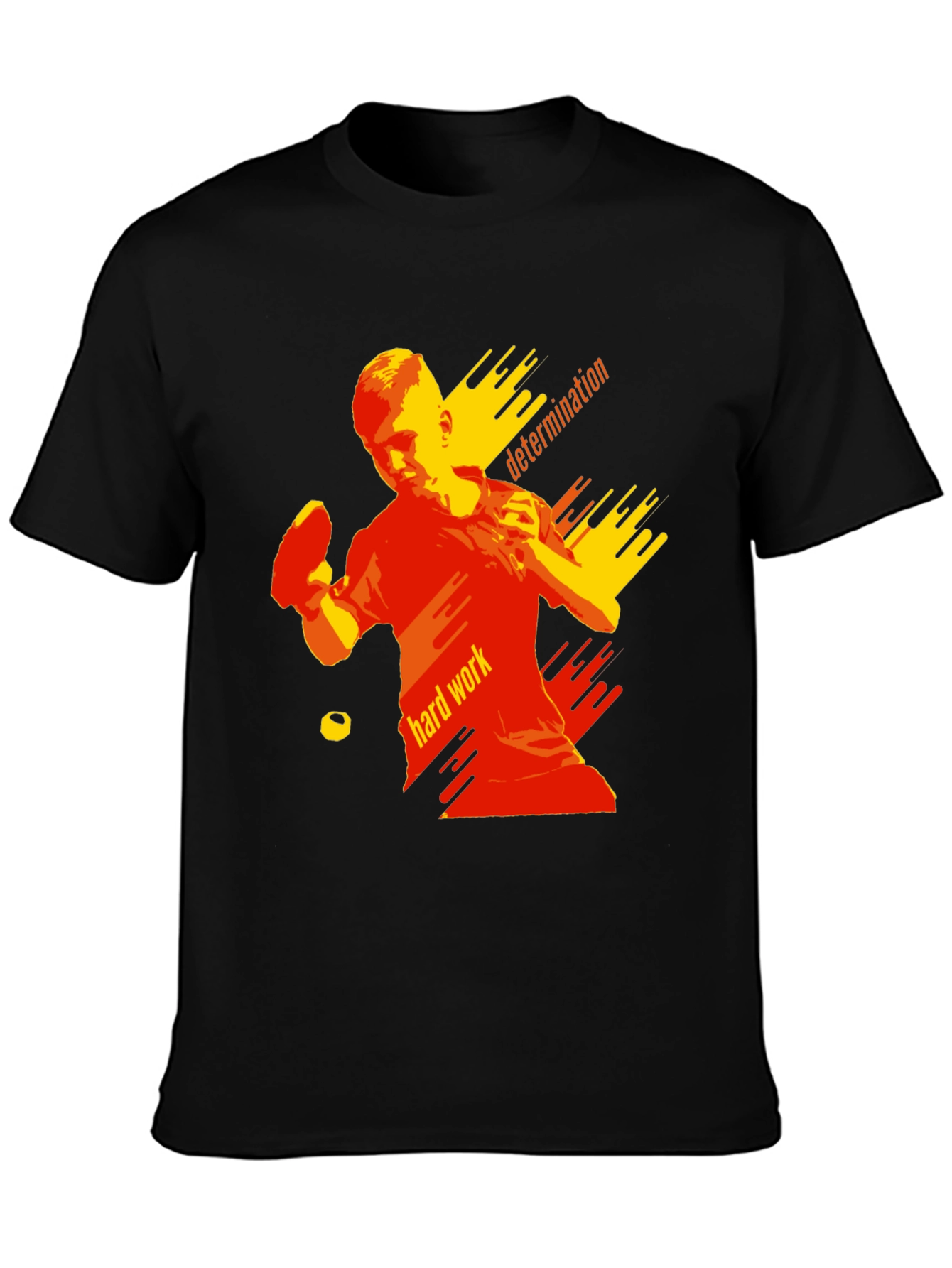 Camiseta Negra Hombre - Tenis de Mesa