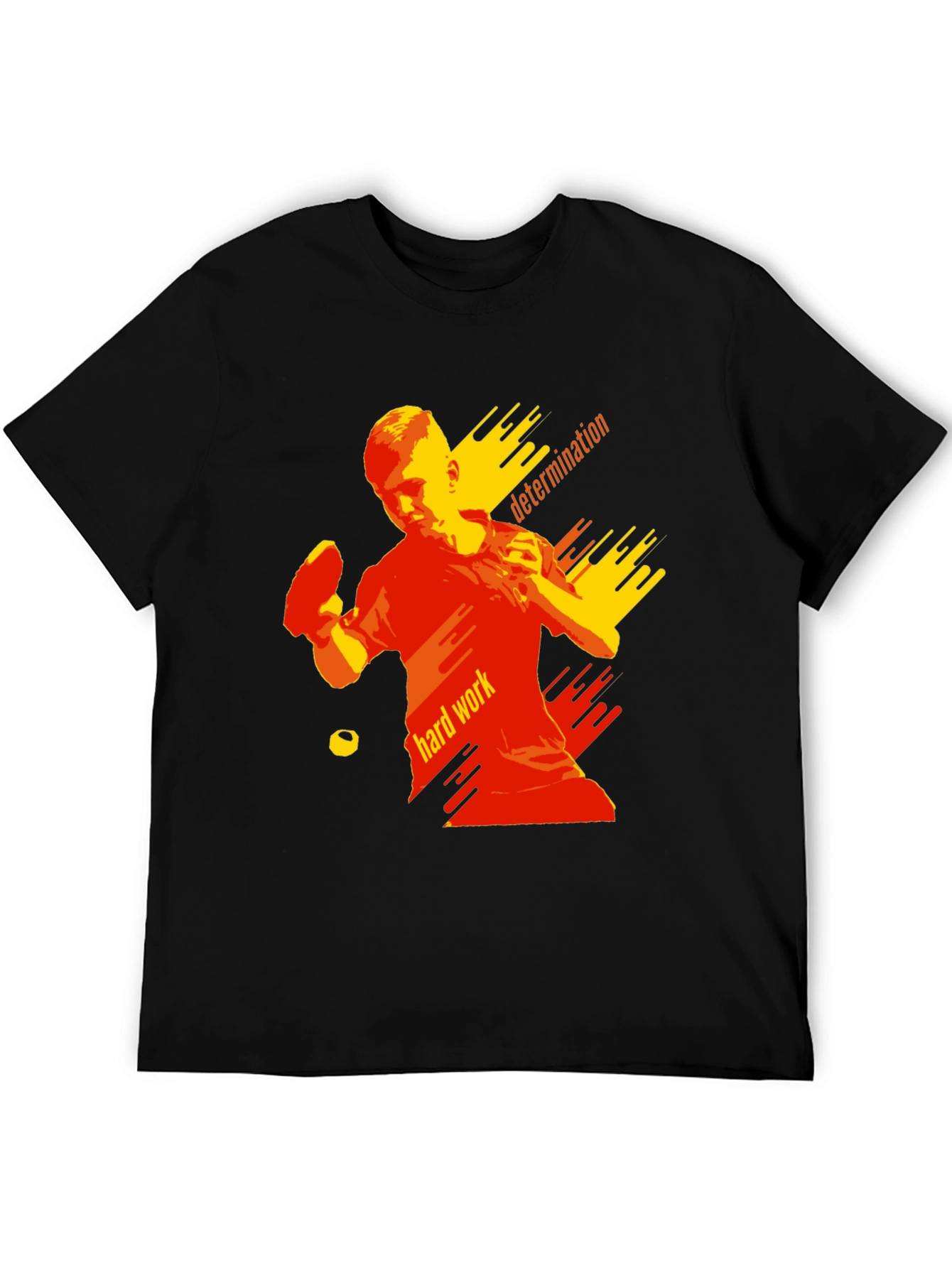 Camiseta Negra Hombre - Tenis de Mesa