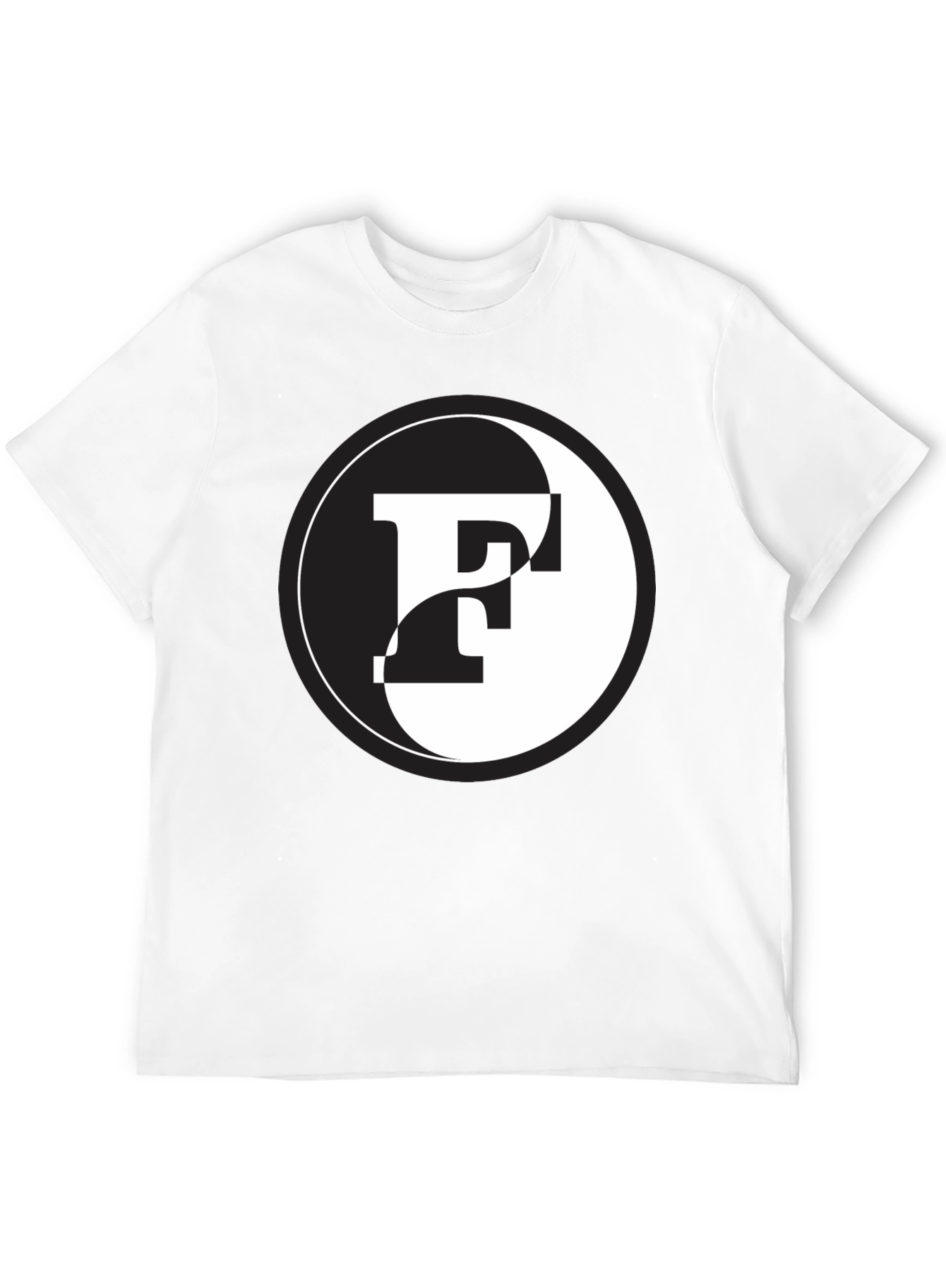 Camiseta Yin Yang con letra F - Diseño único