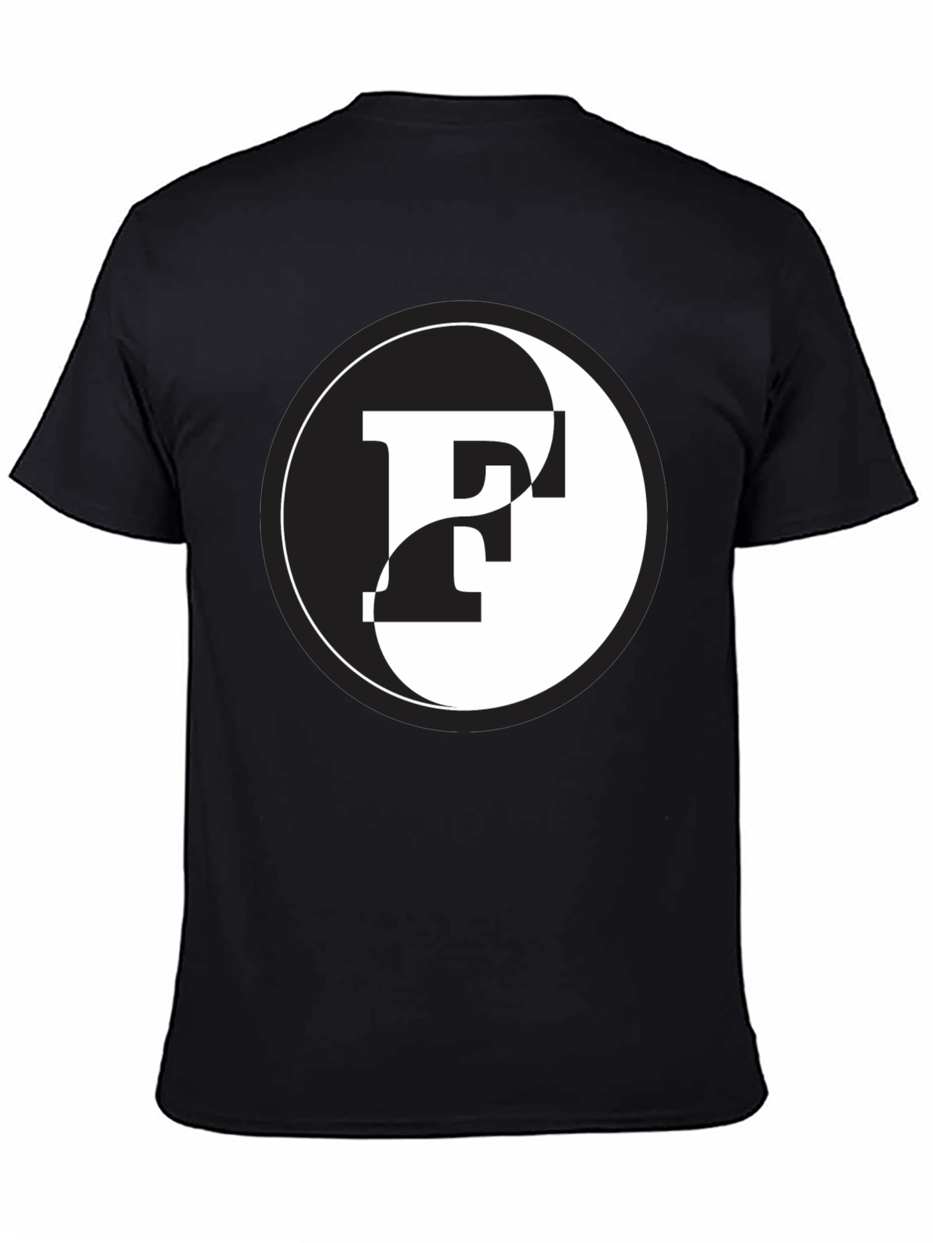 Camiseta Yin Yang con letra F - Diseño único