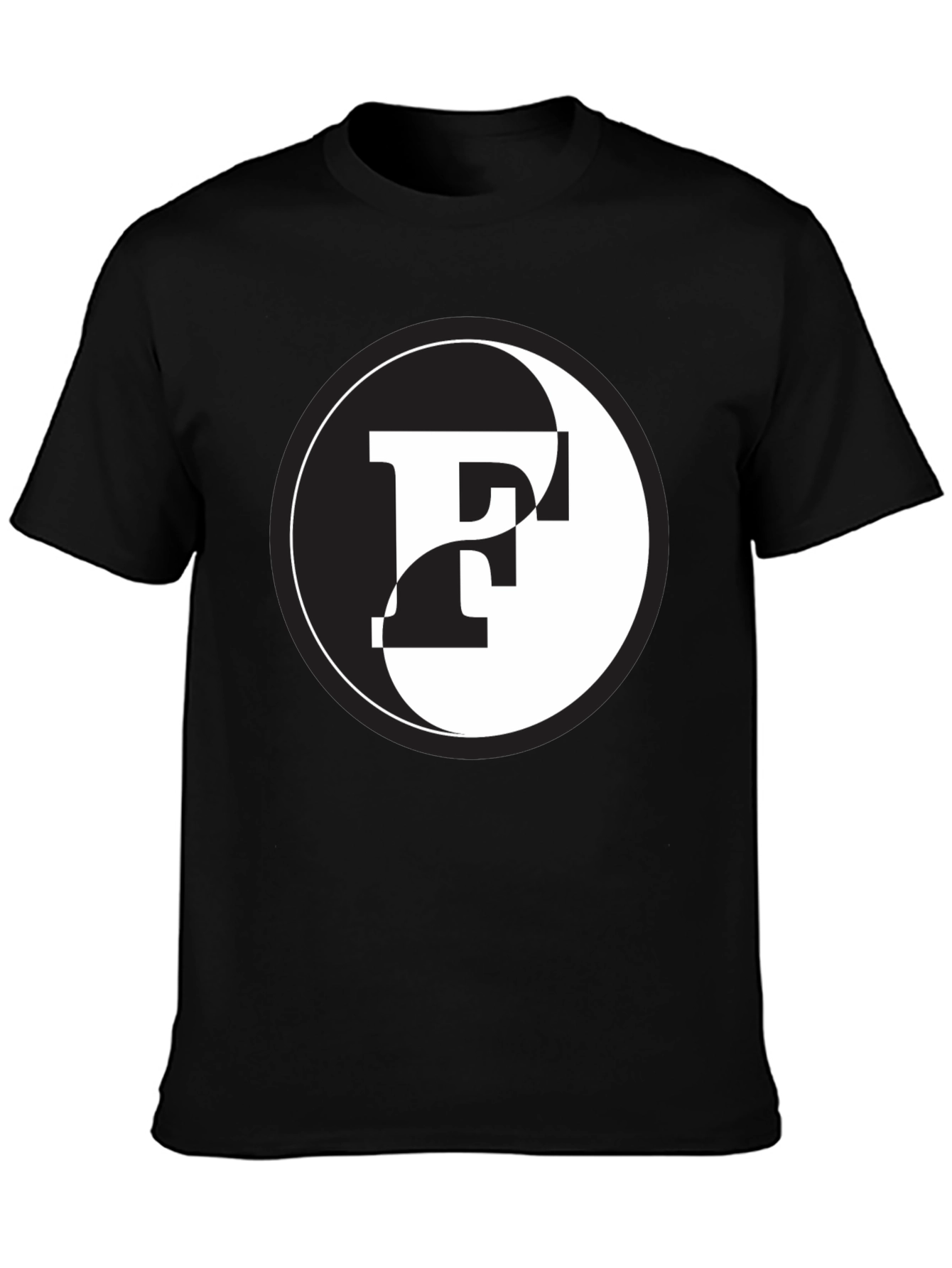 Camiseta Yin Yang con letra F - Diseño único
