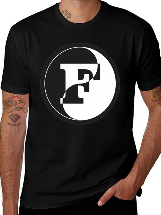 Camiseta Yin Yang con letra F - Diseño único