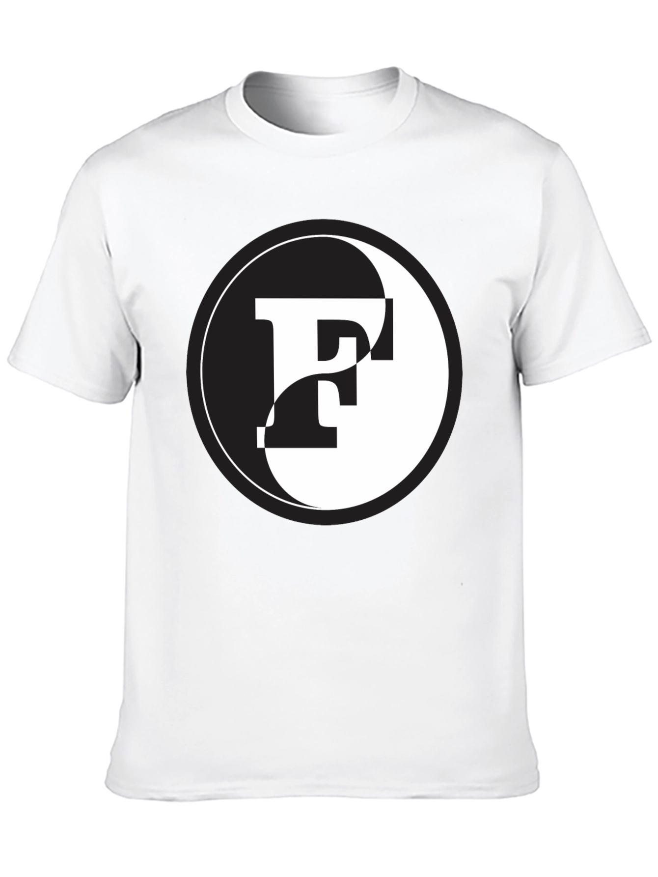 Camiseta Yin Yang con letra F - Diseño único