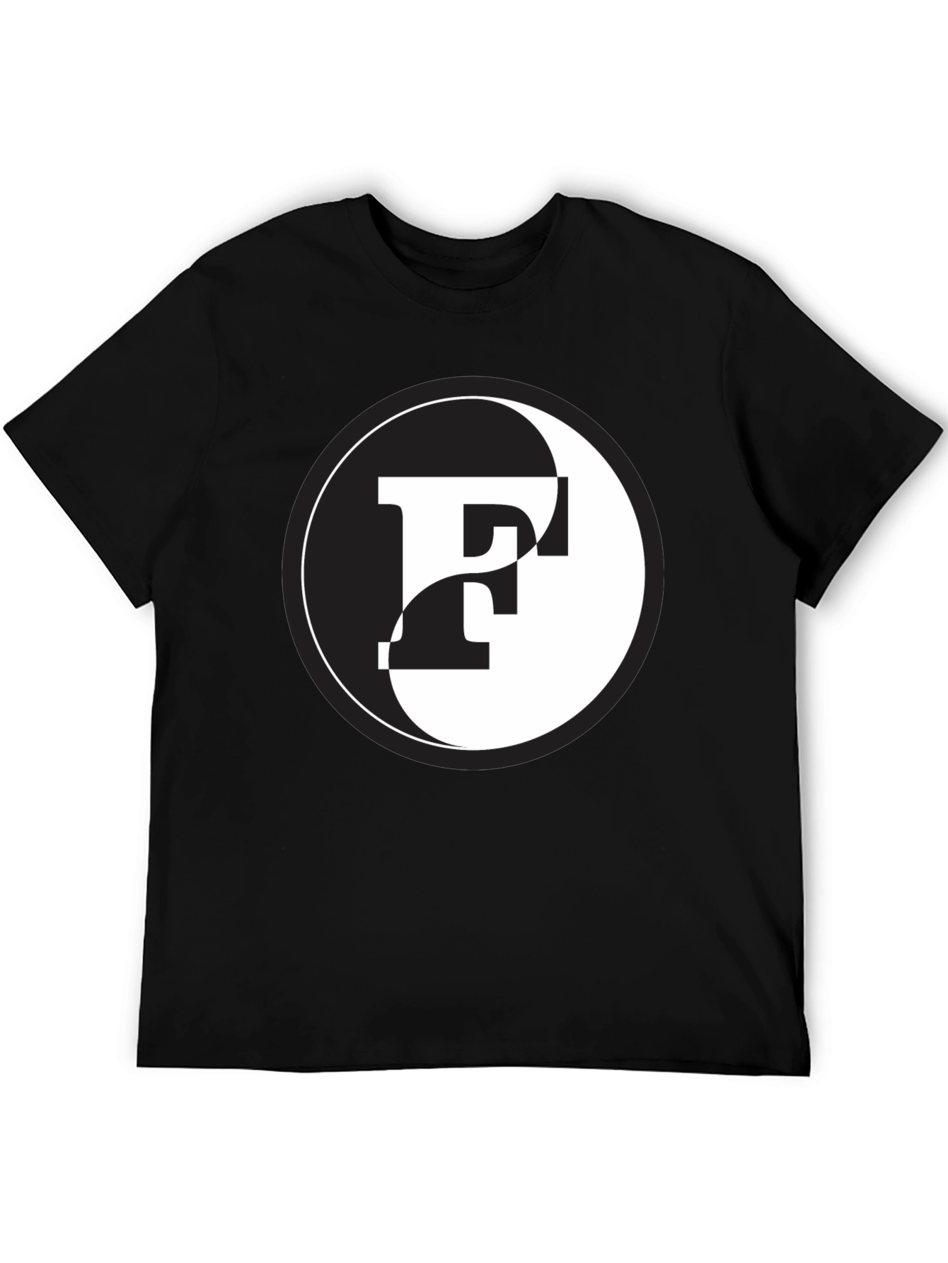 Camiseta Yin Yang con letra F - Diseño único