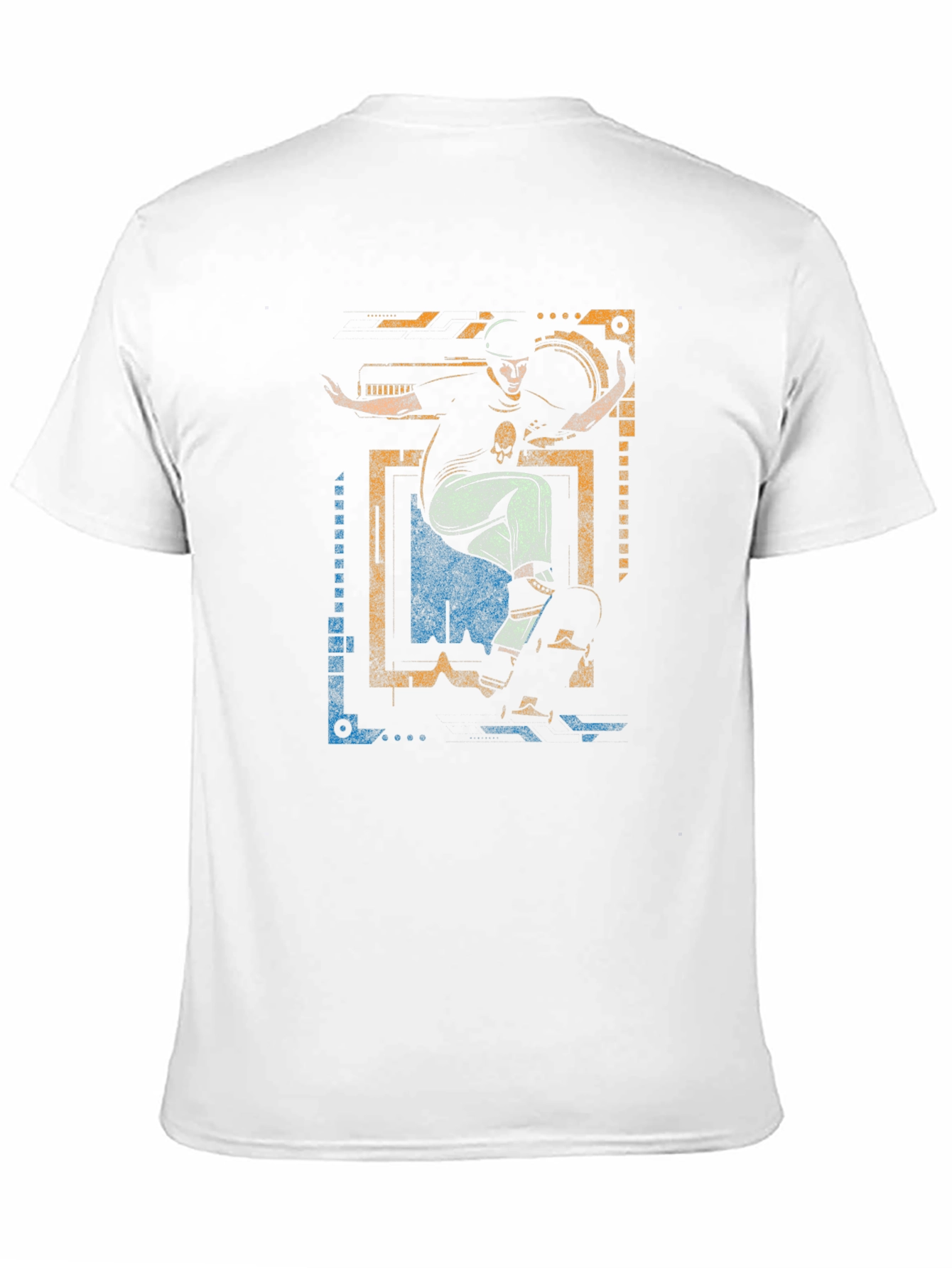 Camiseta Negra con Diseño de Skater Urbano