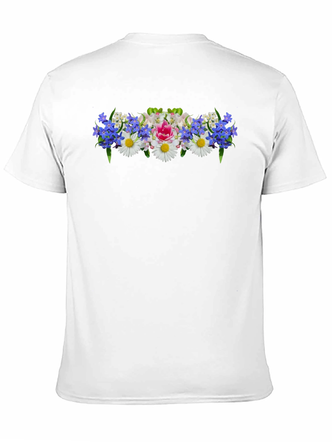 Camiseta Negra con Diseño Floral