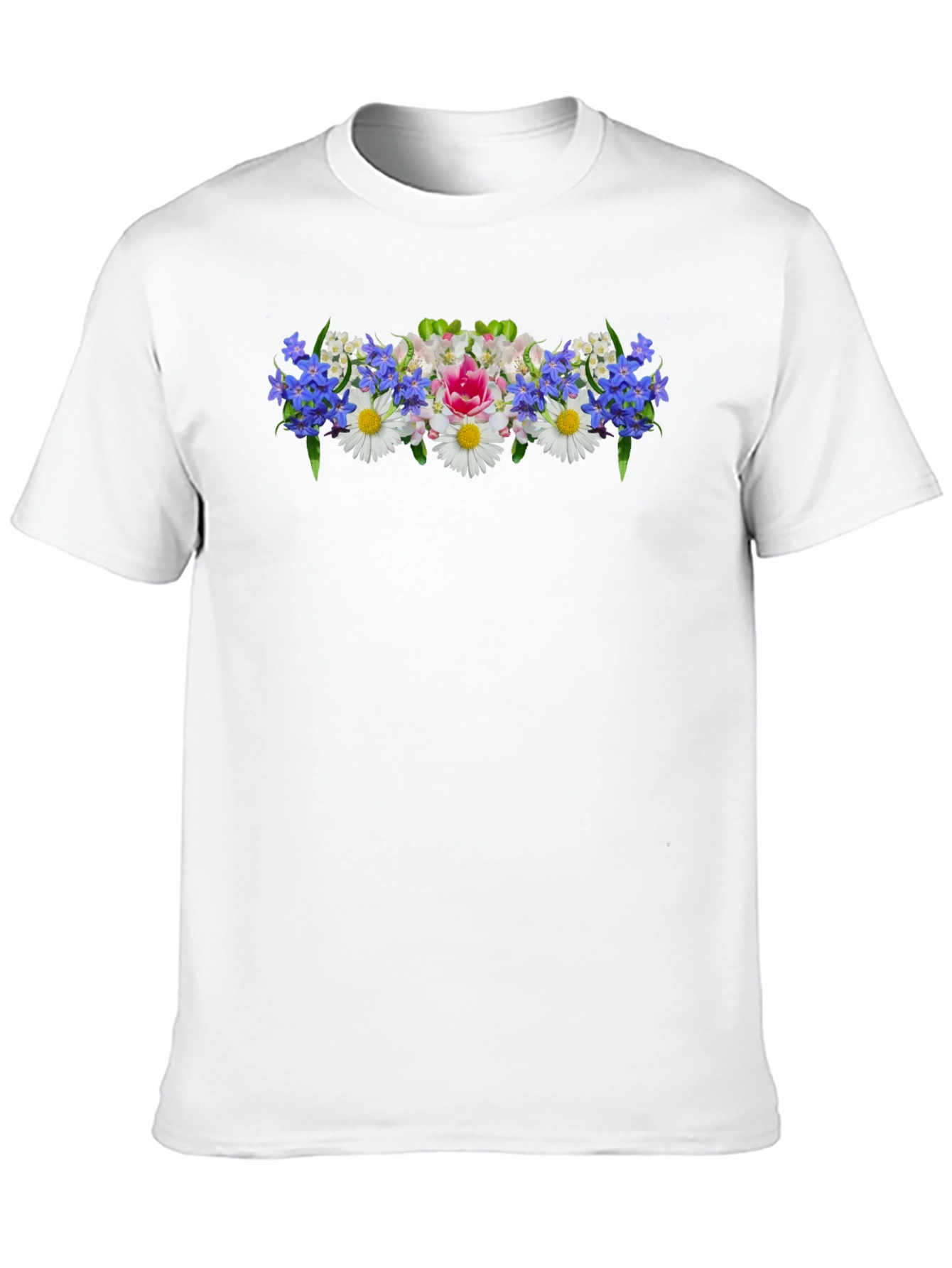 Camiseta Negra con Diseño Floral