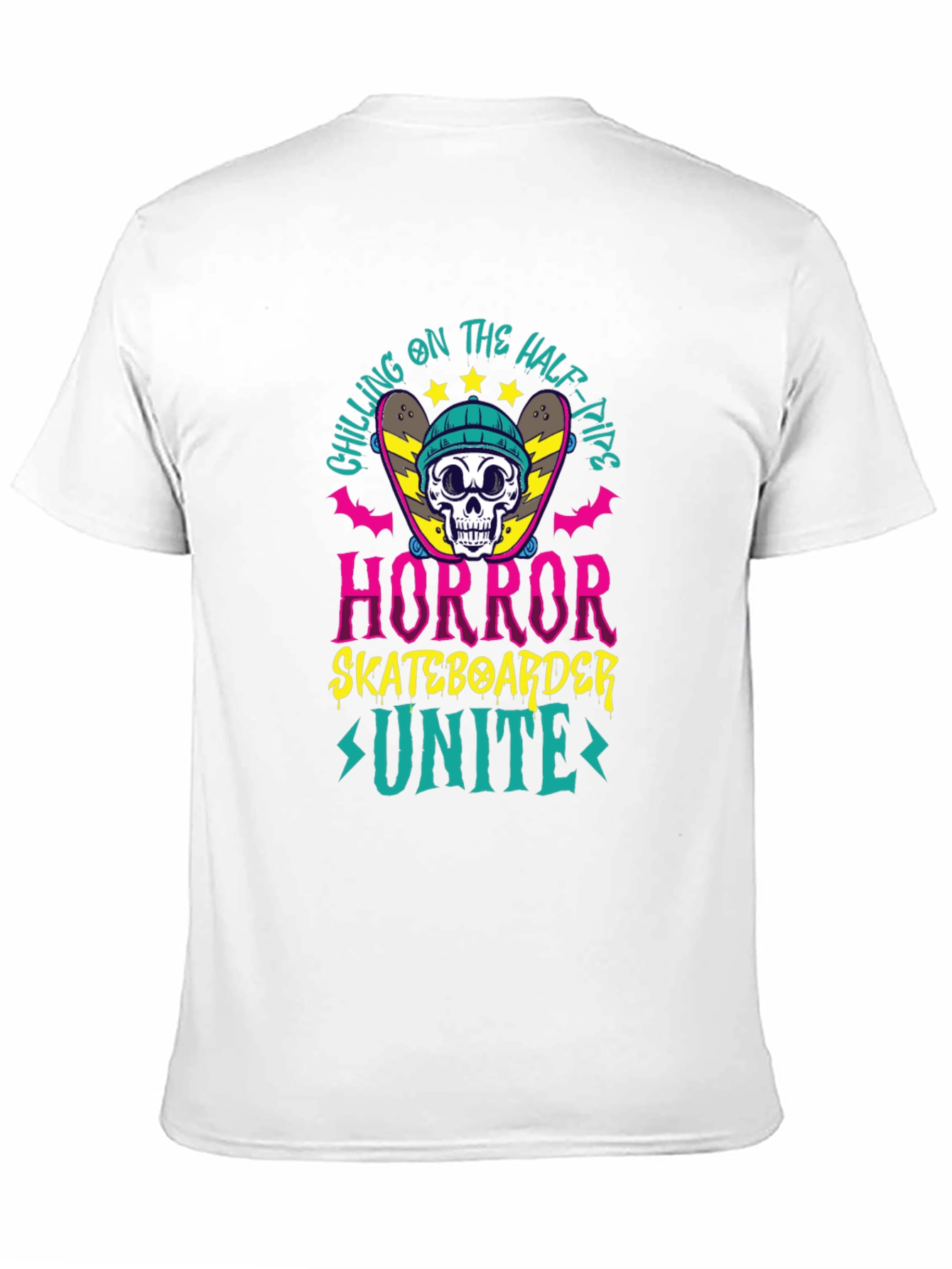 Camiseta Negra Horror Skateboarder Unite
