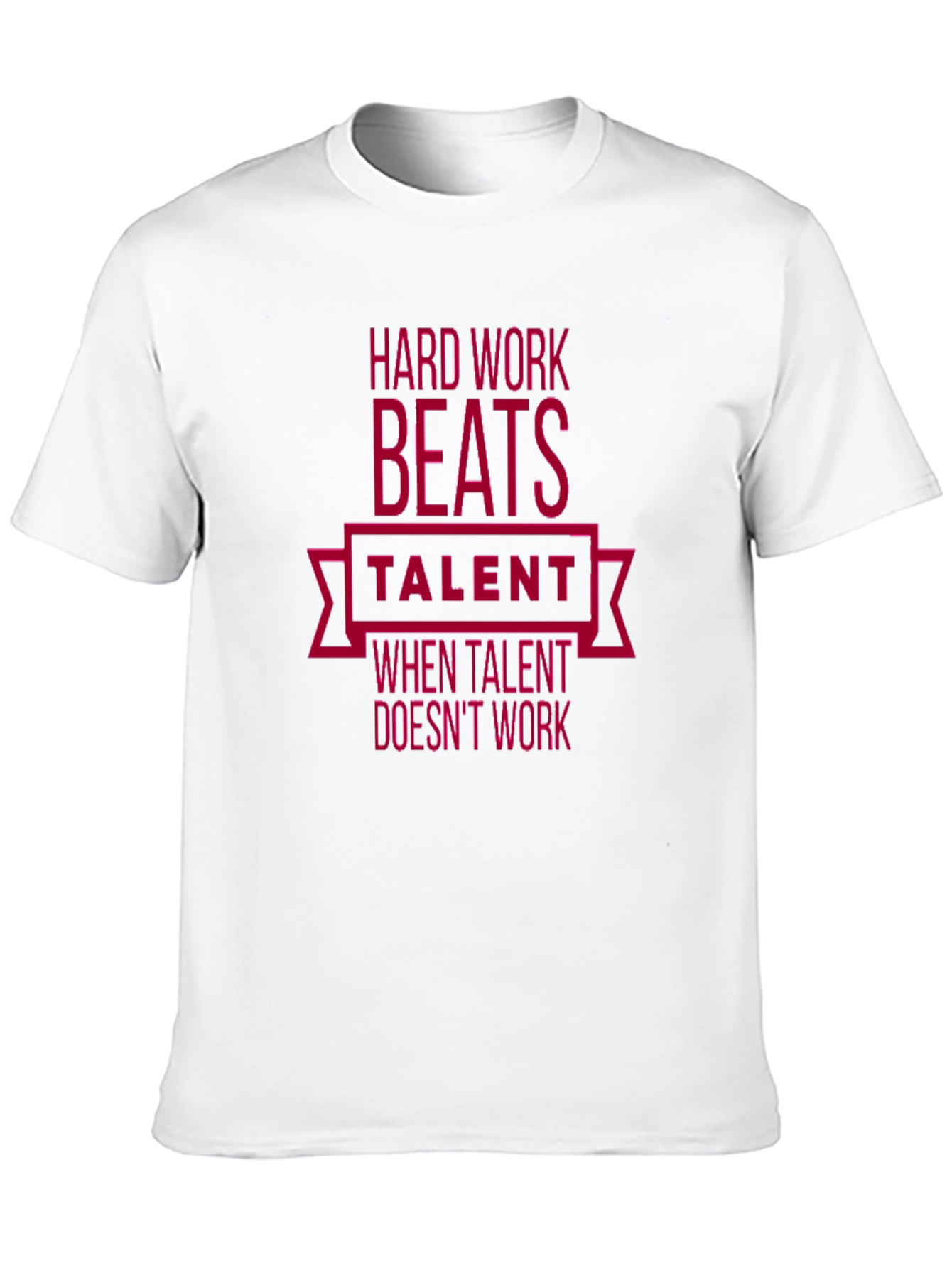 Camiseta Negra Motivacional: Trabajo Duro Vence al Talento