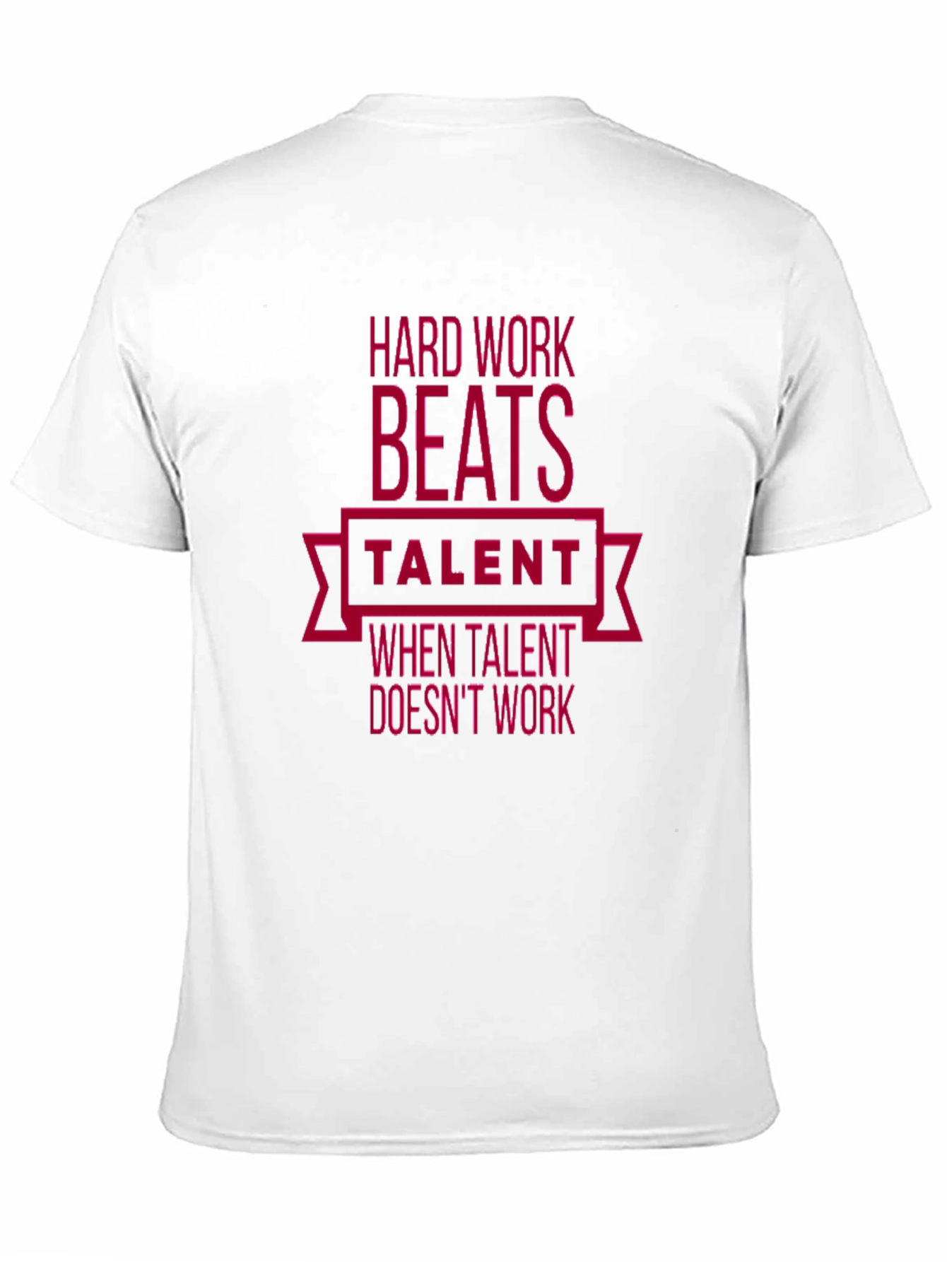 Camiseta Negra Motivacional: Trabajo Duro Vence al Talento