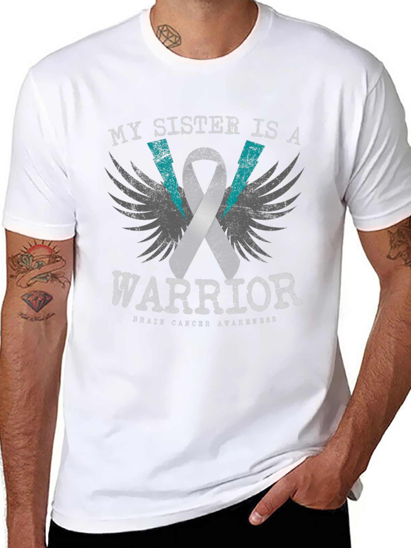 Camiseta Conmemorativa de Conciencia Sobre el Cáncer Cerebral