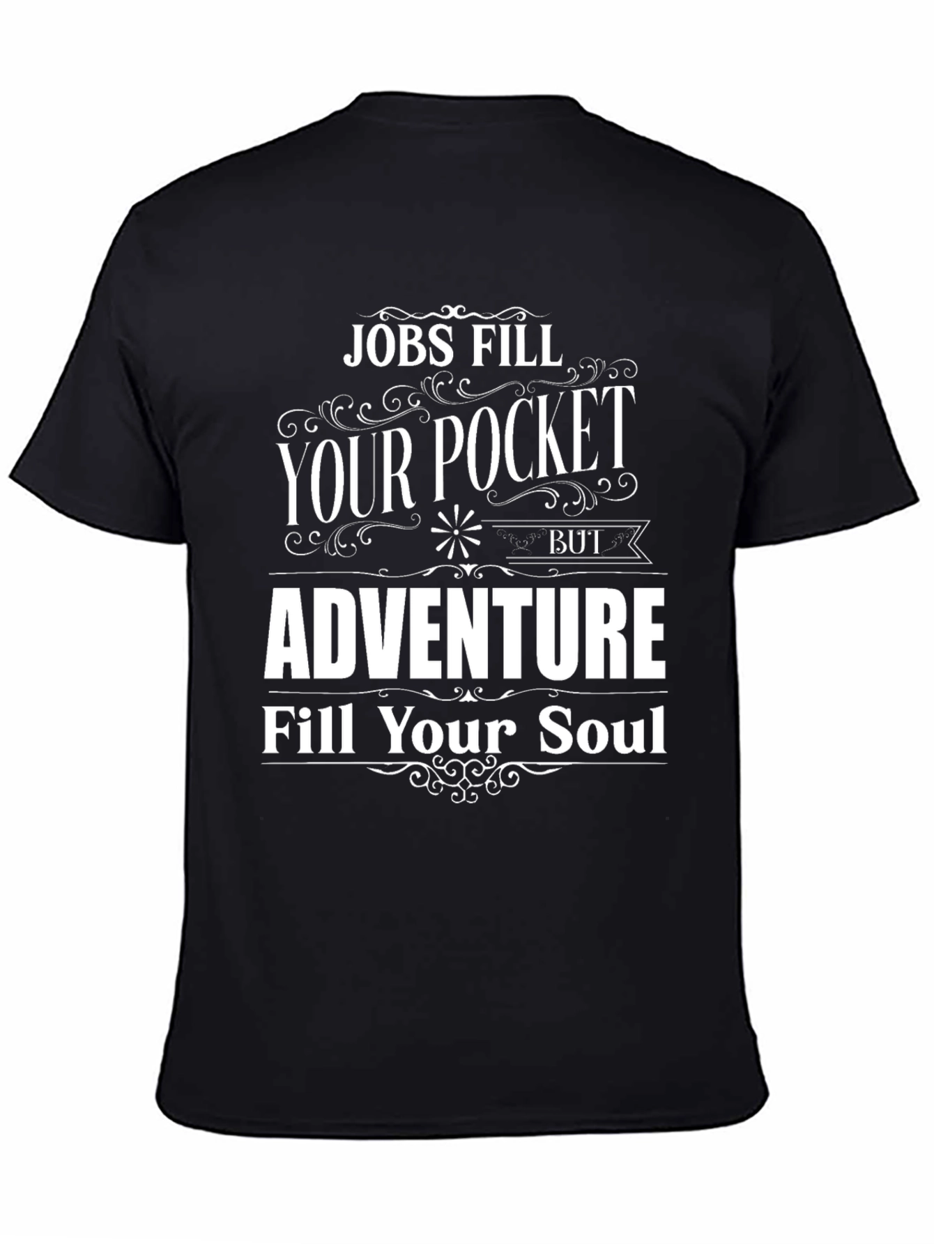 Camiseta Negra Adventure Fills Your Soul