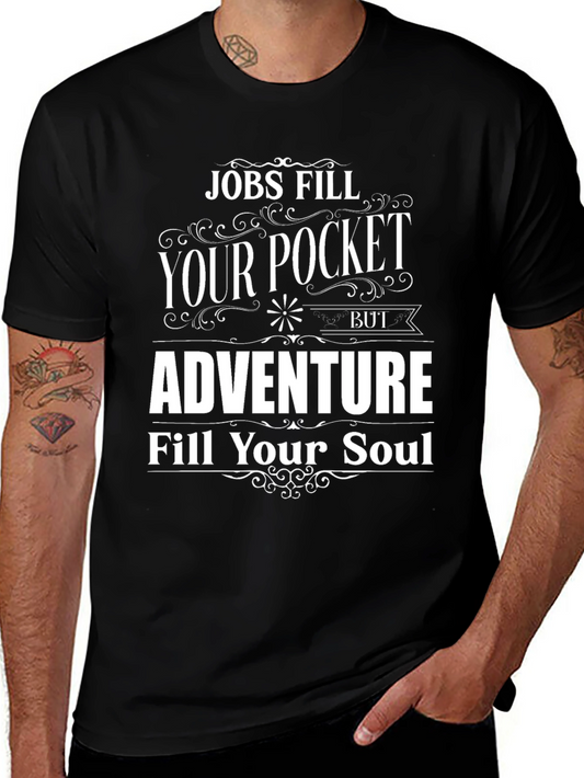 Camiseta Negra Adventure Fills Your Soul
