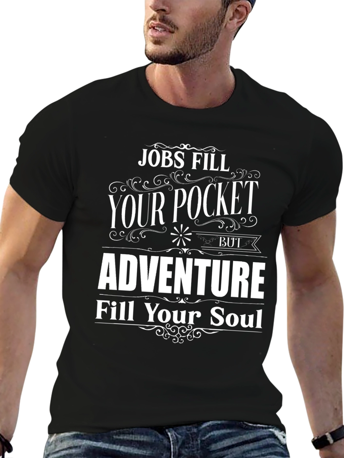Camiseta Negra Adventure Fills Your Soul