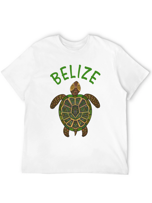 Camiseta Negra Tortuga Belice Hombre