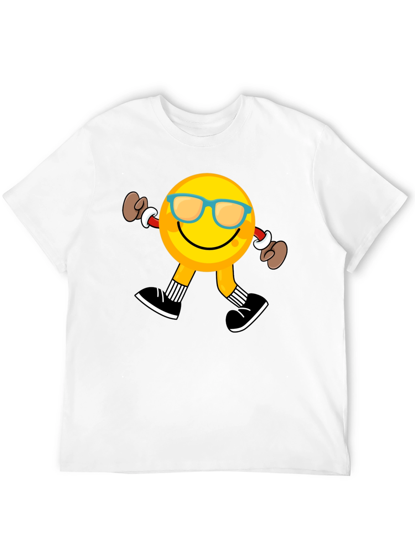 Camiseta Negra con Emoji Caminando