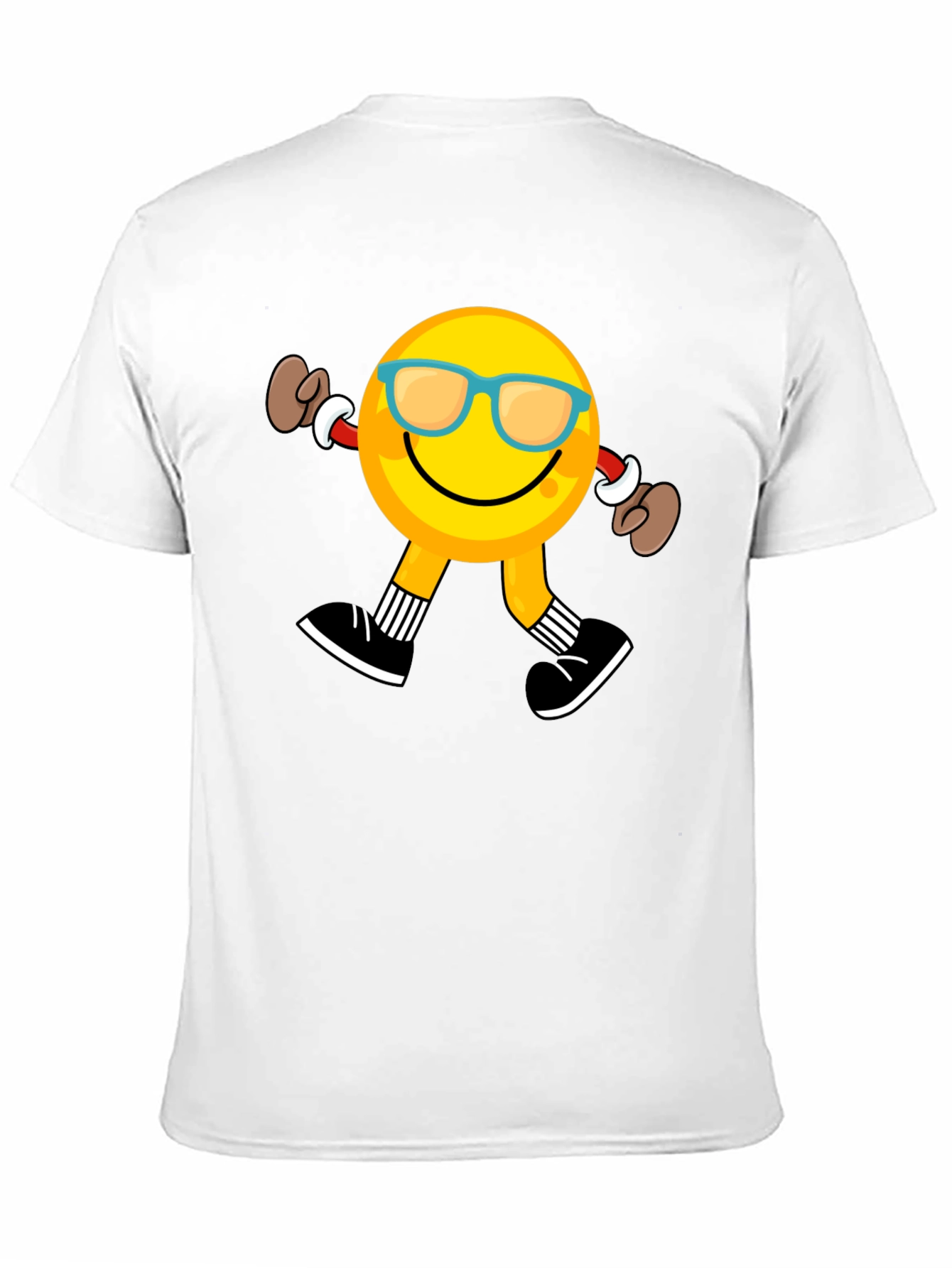 Camiseta Negra con Emoji Caminando
