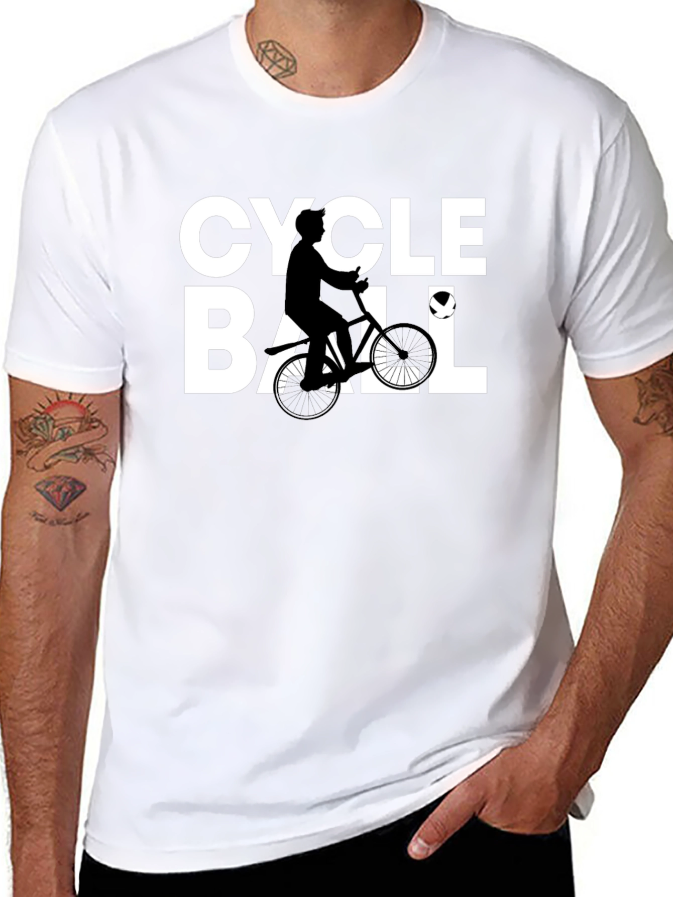 Camiseta Negra Ciclo Ball - Diseño Único