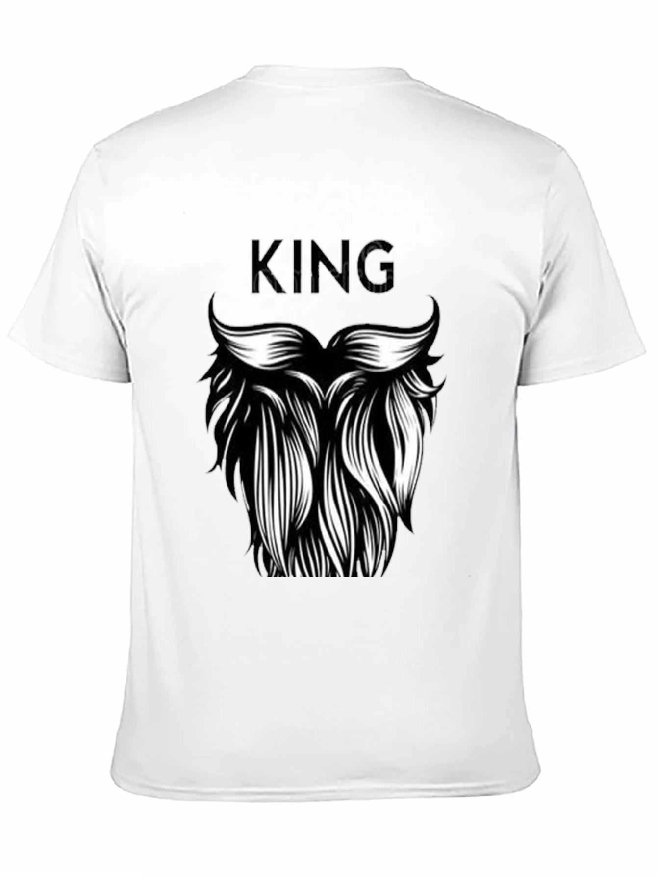 Camiseta Negra Hombre Diseño Rey Barba