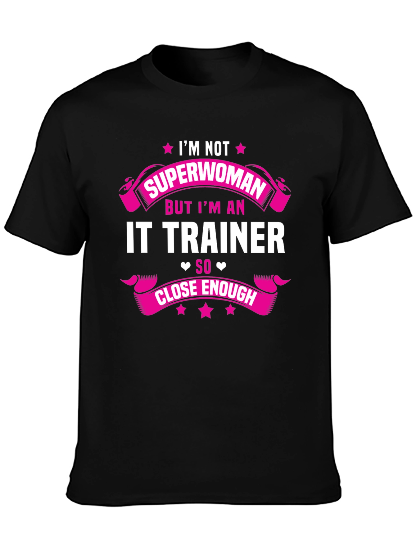 Camiseta Negra: Soy Entrenadora IT No Superwoman