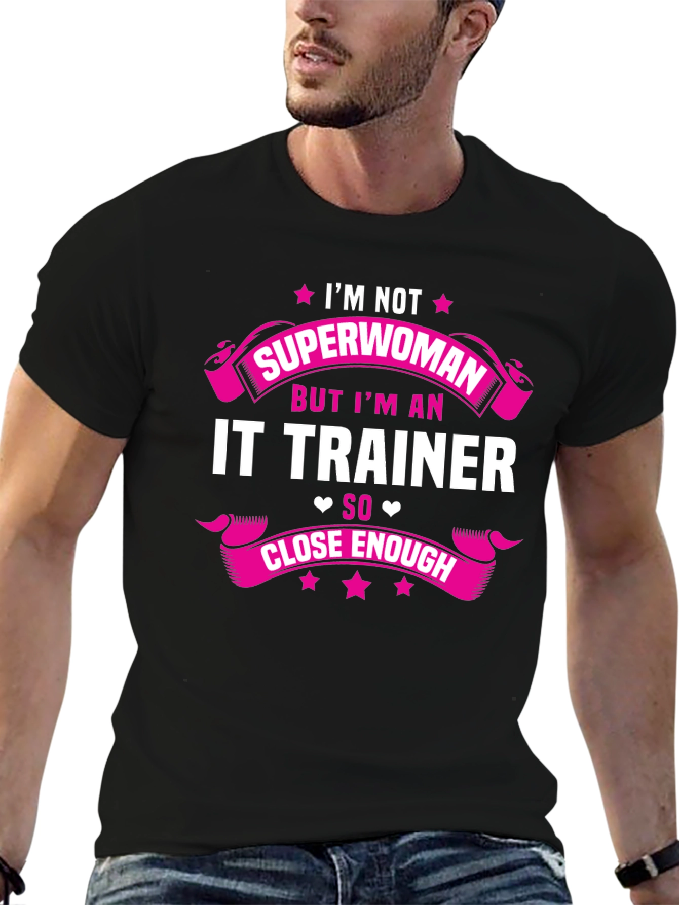 Camiseta Negra: Soy Entrenadora IT No Superwoman