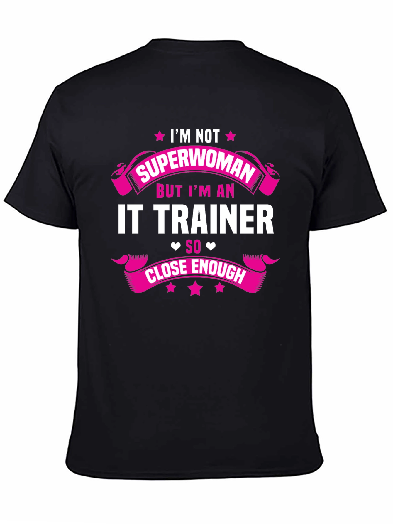Camiseta Negra: Soy Entrenadora IT No Superwoman