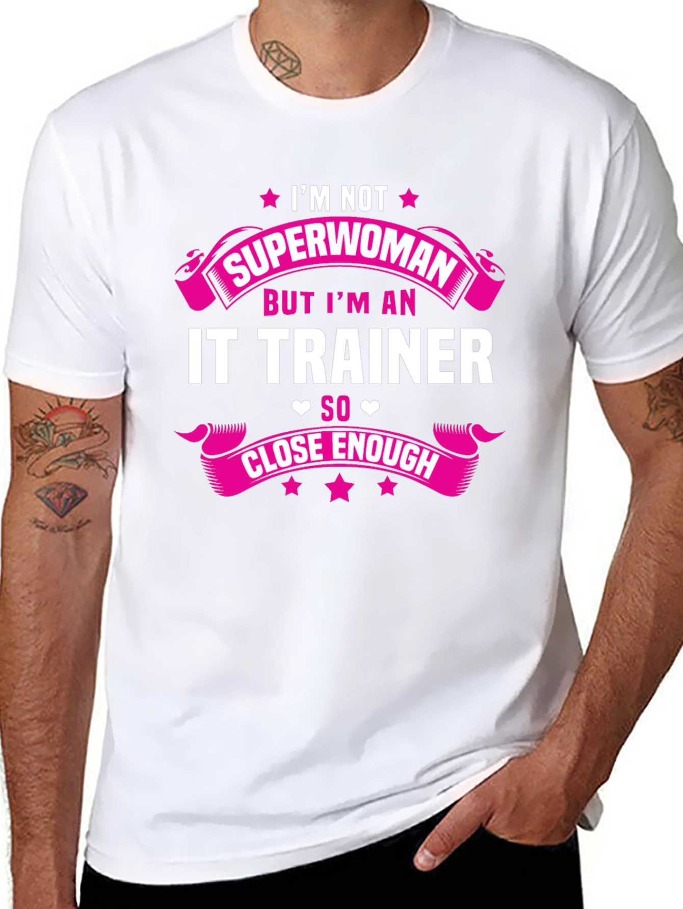 Camiseta Negra: Soy Entrenadora IT No Superwoman