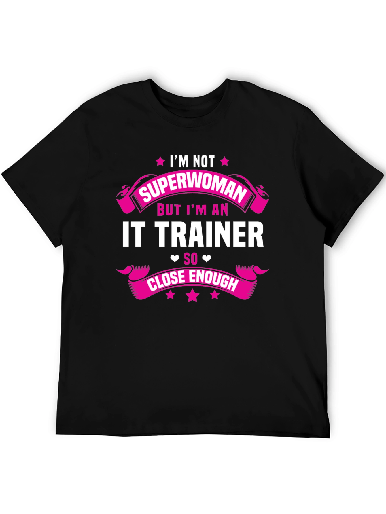 Camiseta Negra: Soy Entrenadora IT No Superwoman