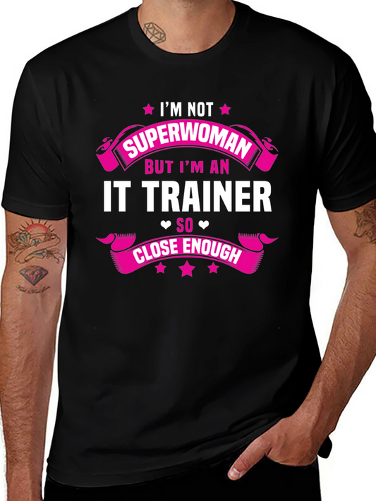 Camiseta Negra: Soy Entrenadora IT No Superwoman